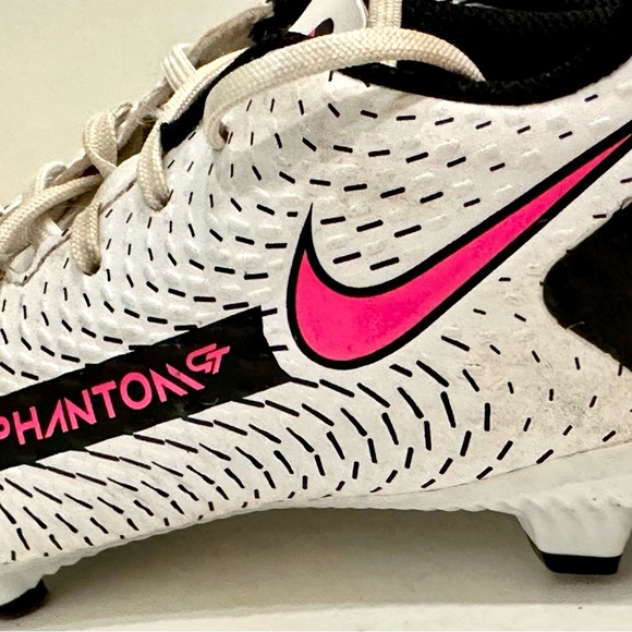 Nike Phantom Kids Cleats Pink / White / Black Size 3y - Picture 4 of 5